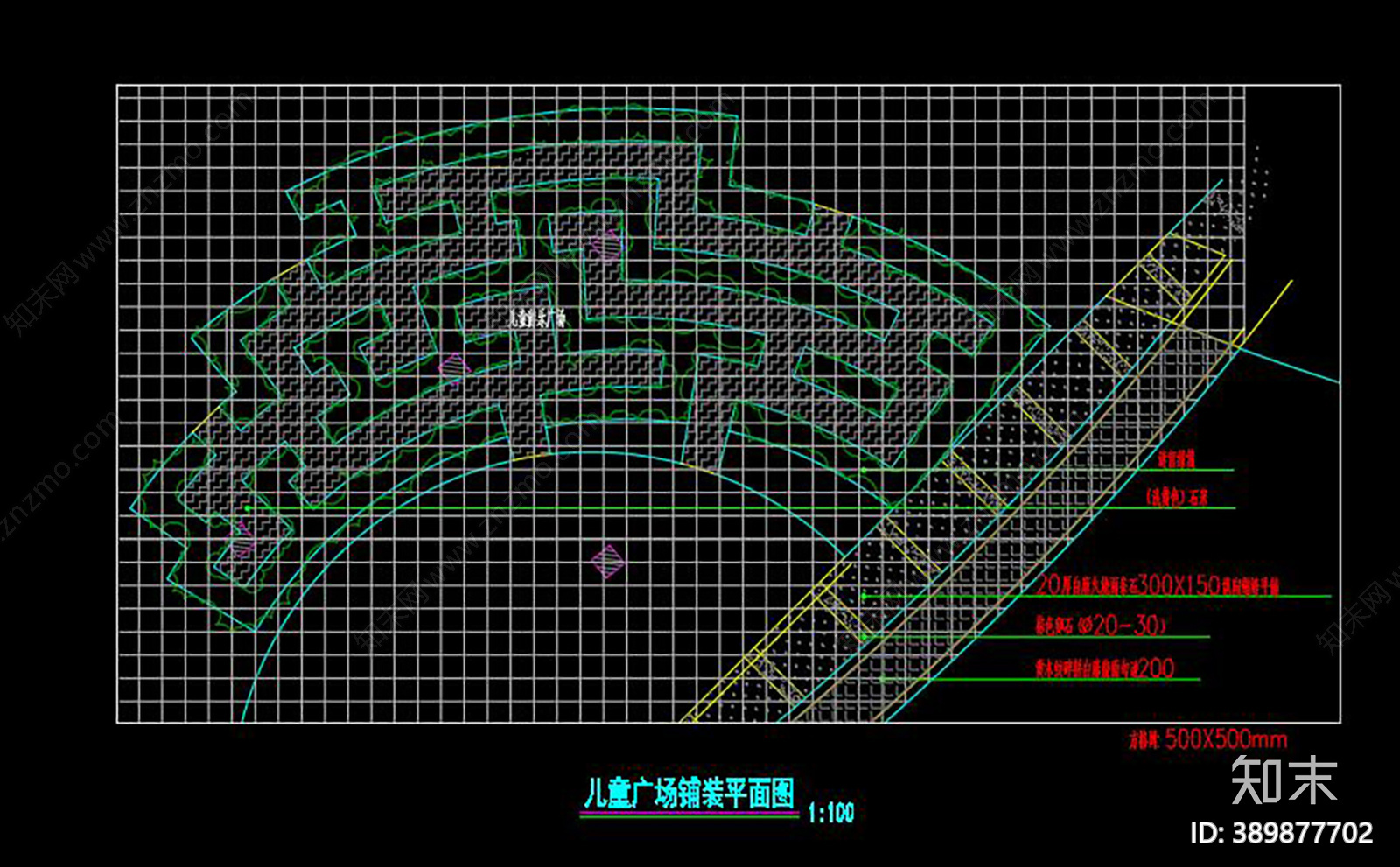 儿童迷宫cad施工图下载【ID:389877702】