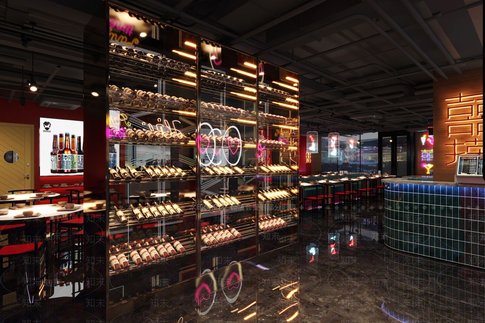 新中式火锅店3D模型下载【ID:389880294】