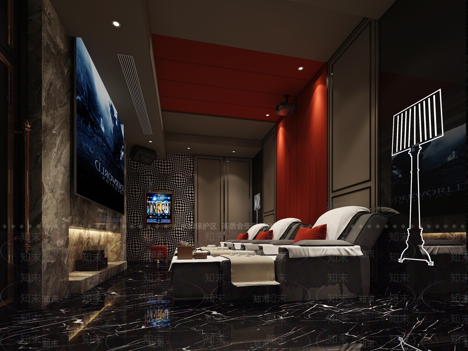 现代足浴会所3D模型下载【ID:789891157】