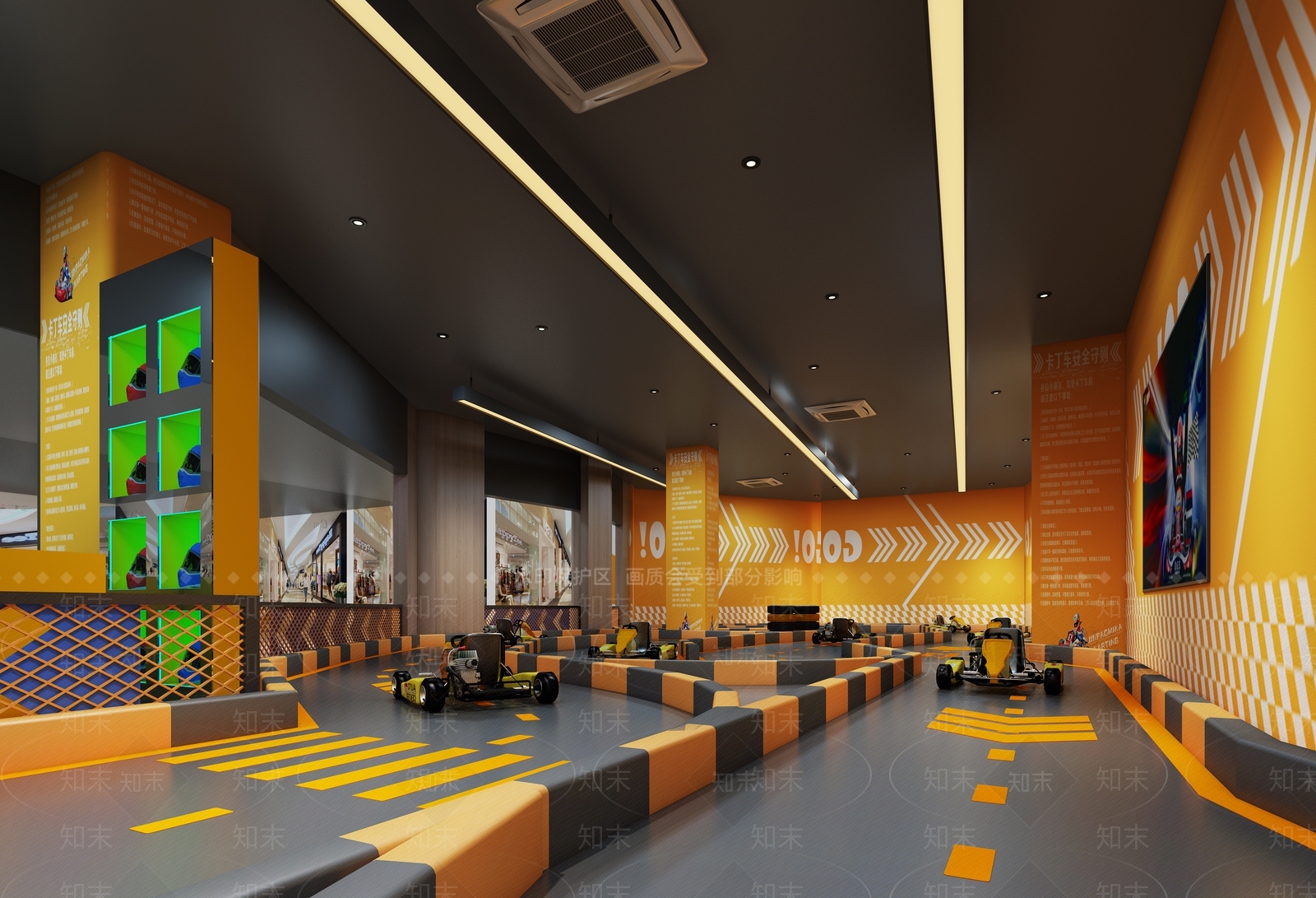 现代卡丁车游乐场3D模型下载【ID:989891978】