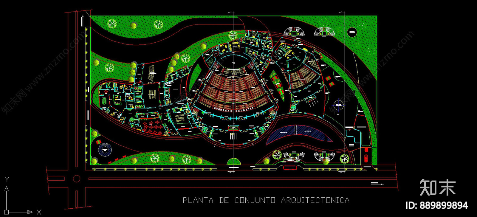 剧场施工图下载【ID:889899894】