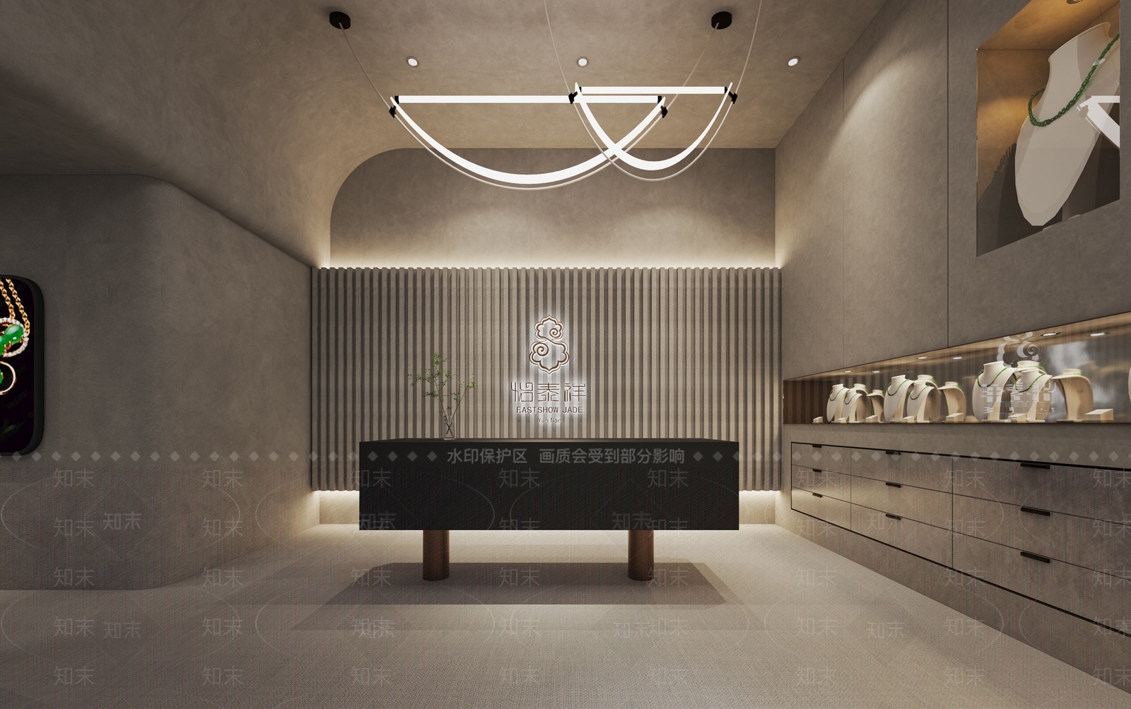 侘寂风珠宝店3D模型下载【ID:590002801】