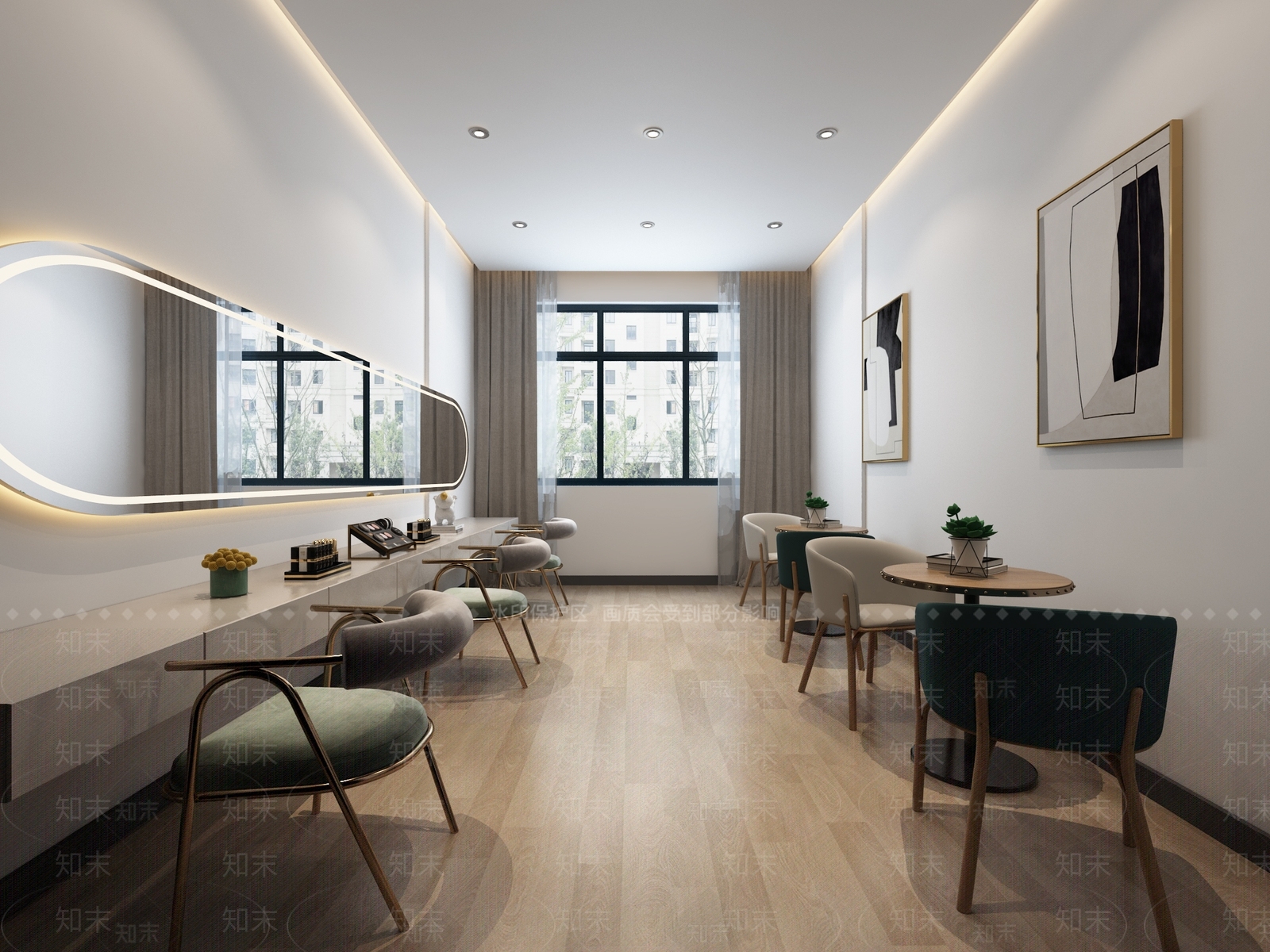 现代风格理发店3D模型下载【ID:389950480】
