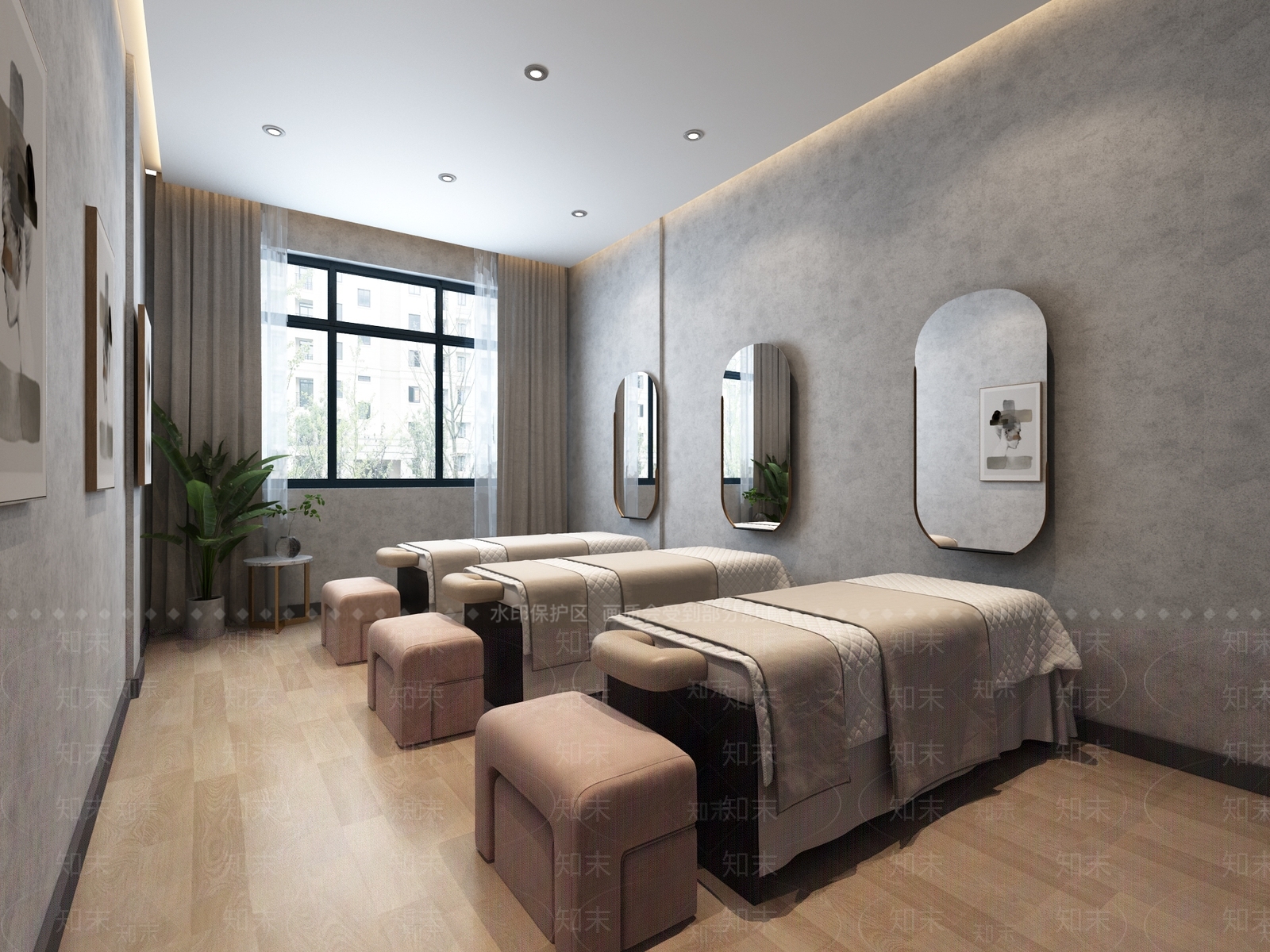现代风格理发店3D模型下载【ID:389950480】