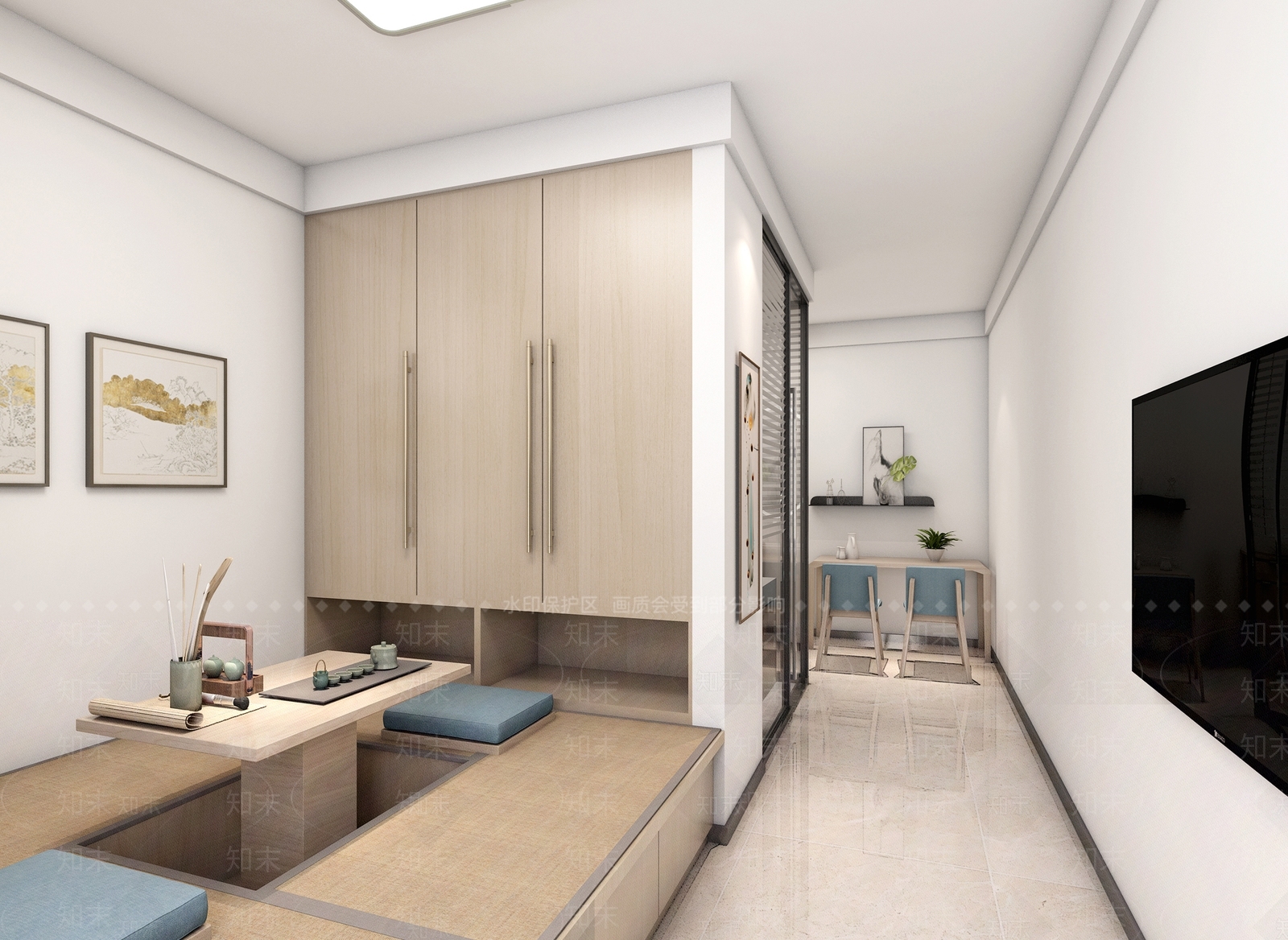 新中式单身公寓3D模型下载【ID:989962767】