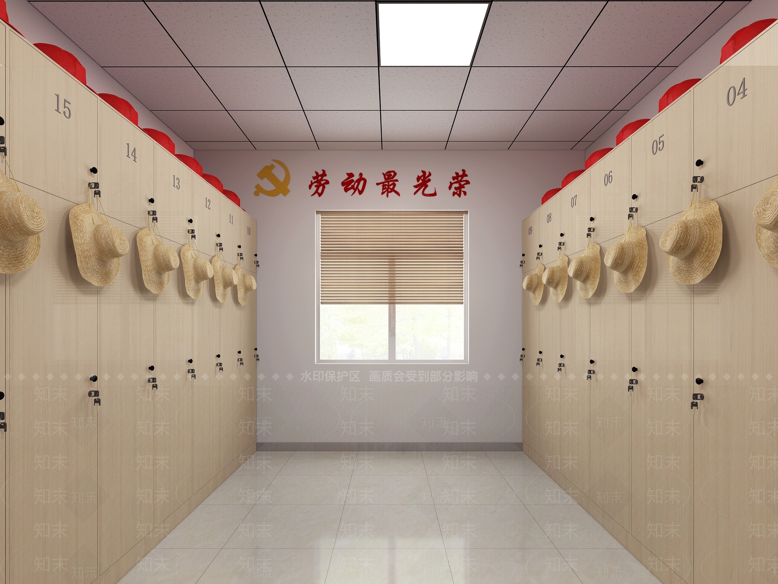 现代党建中心换衣间3D模型下载【ID:289988671】