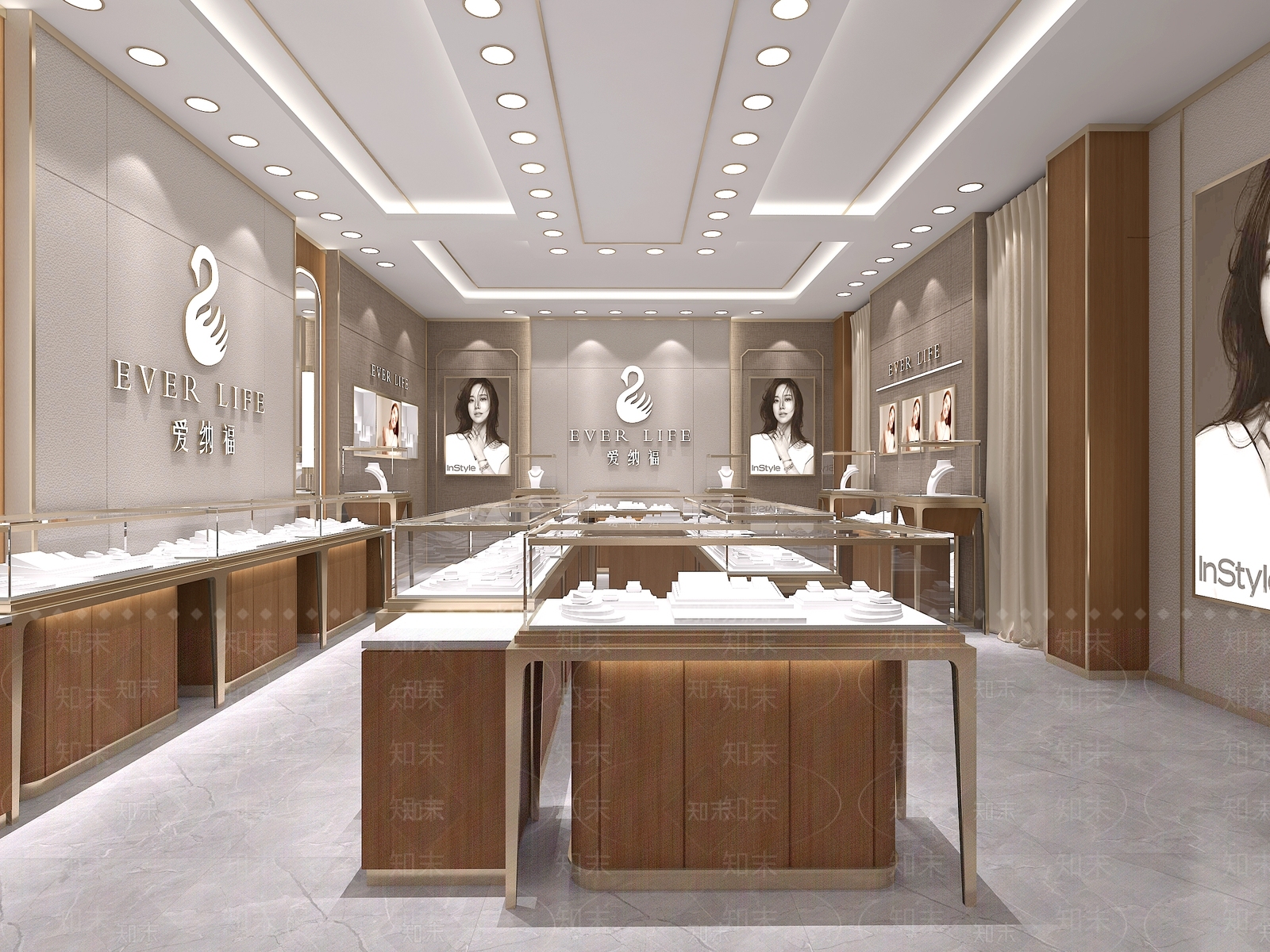 现代珠宝专卖店3D模型下载【ID:389991404】