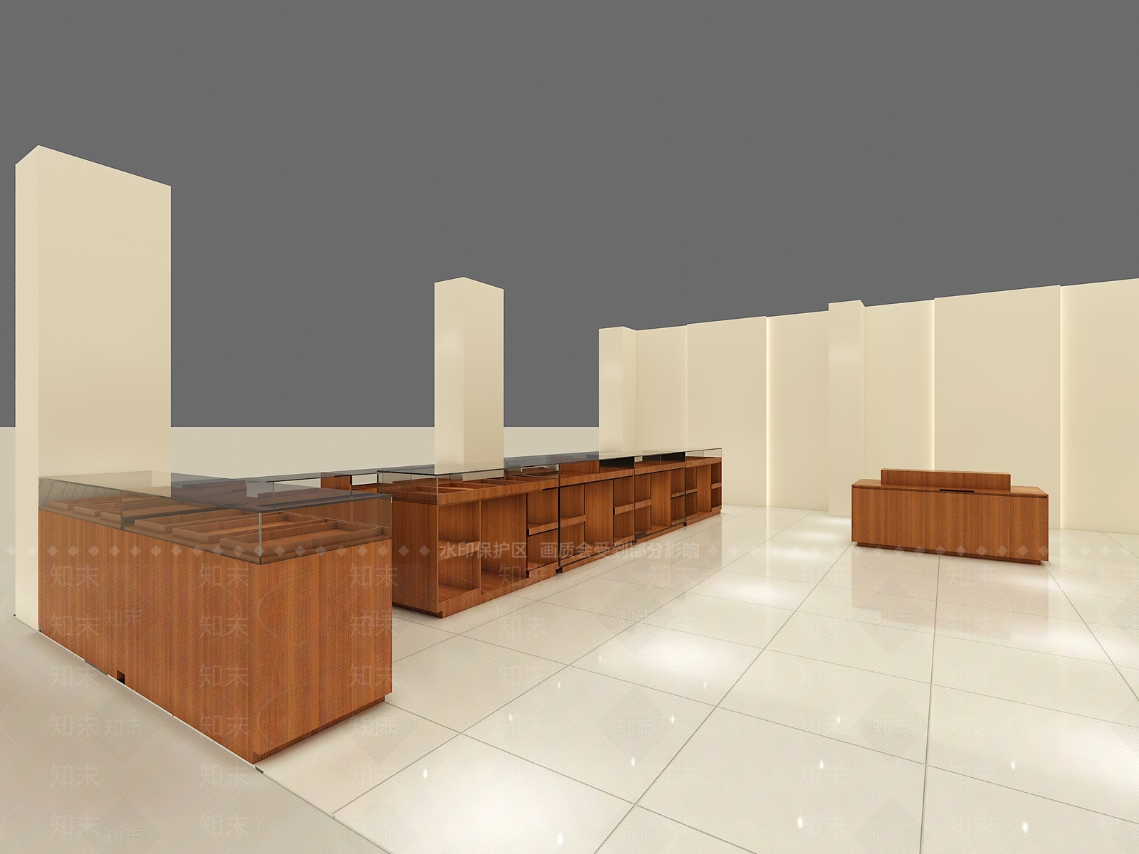 现代珠宝展示店3D模型下载【ID:589995826】
