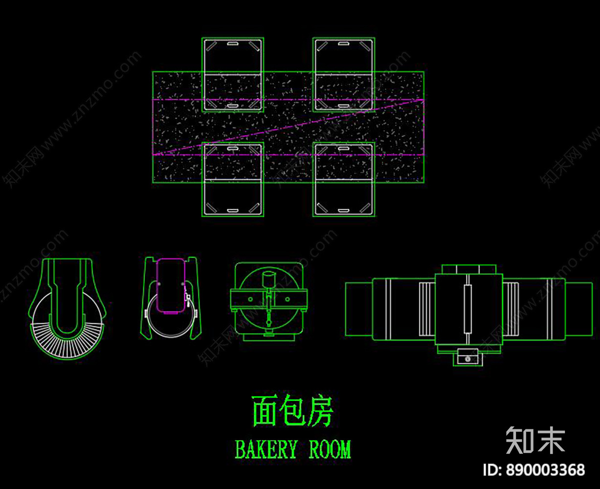 奶茶店cad施工图下载【ID:890003368】