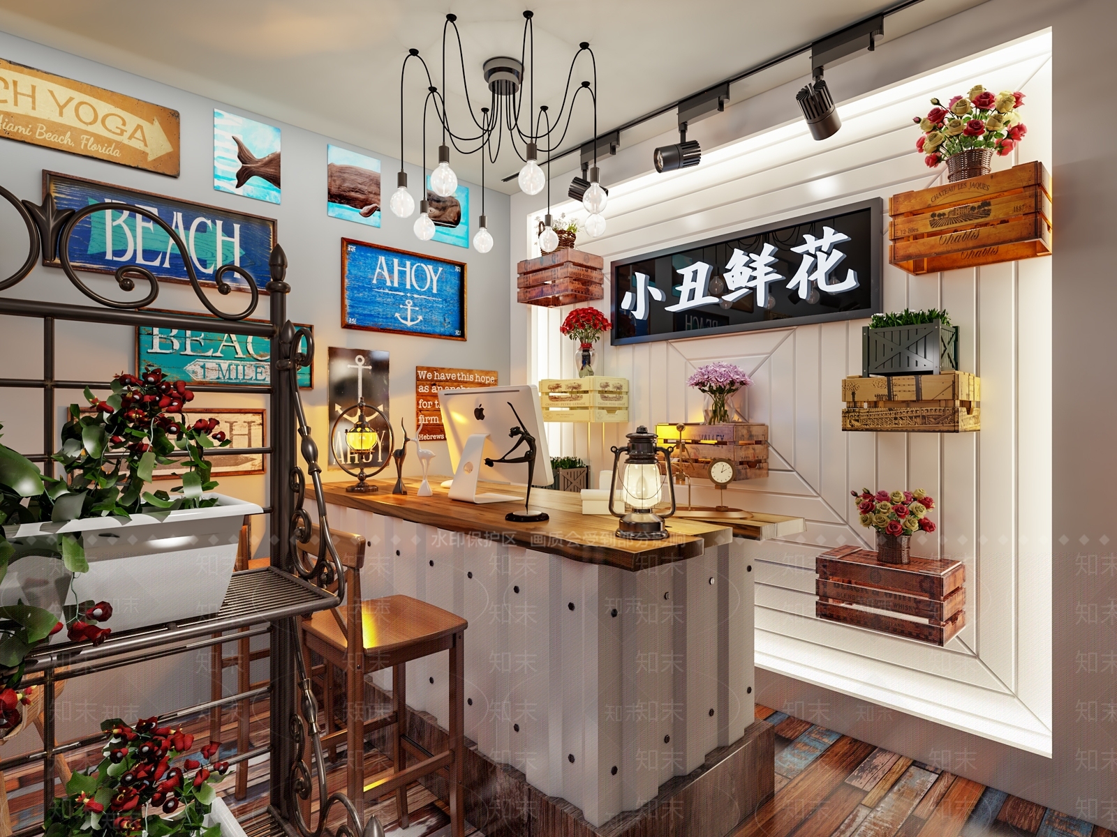 北欧花店3D模型下载【ID:190009760】