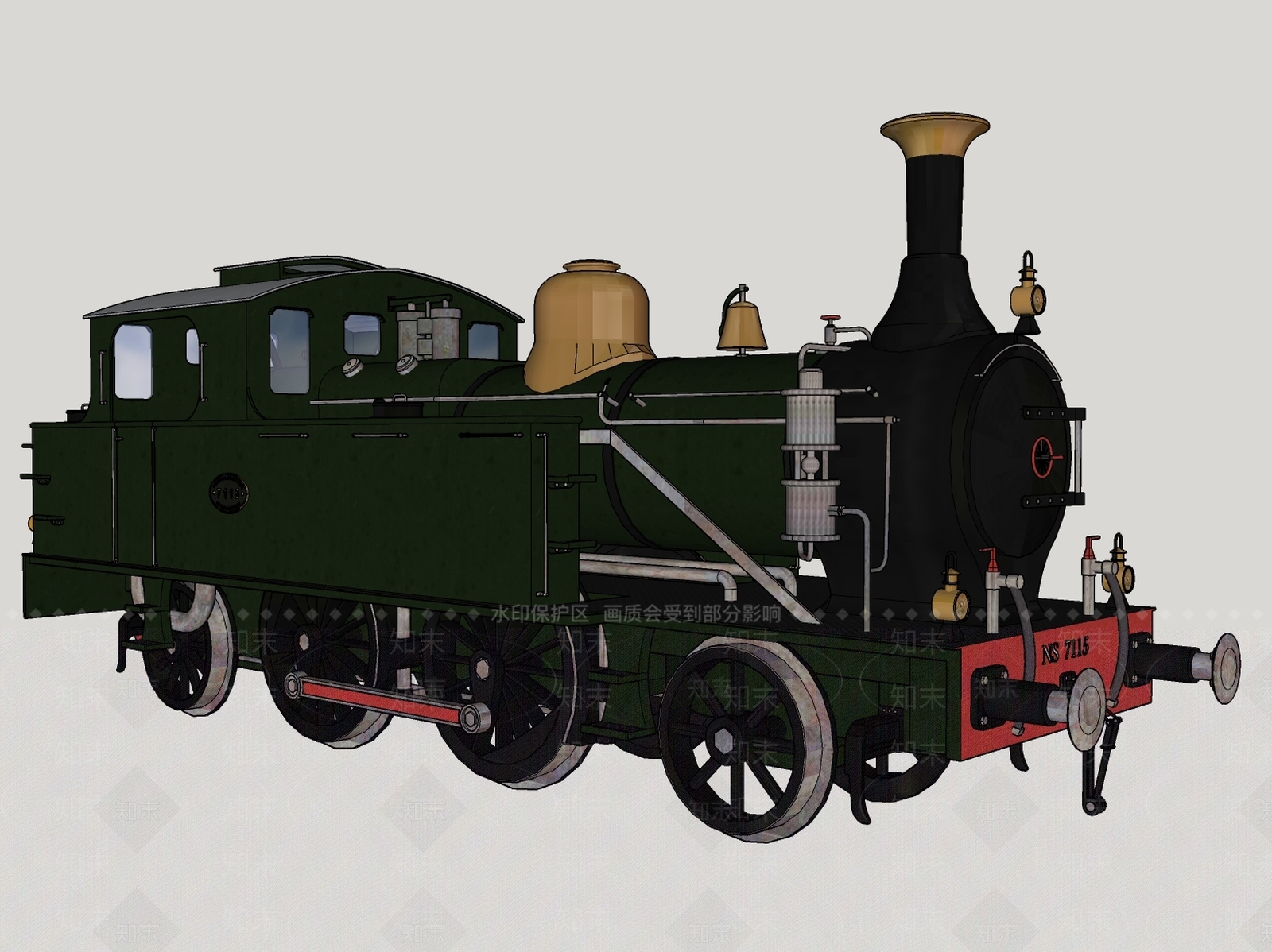 欧式轨道车SU模型下载【ID:590022722】