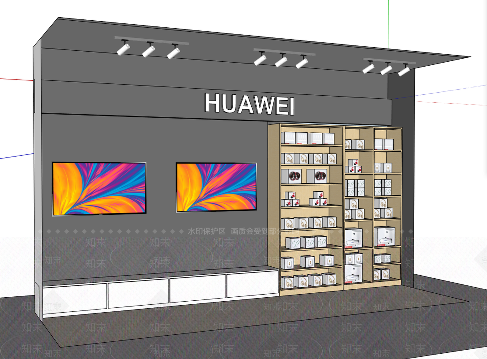 现代数码店SU模型下载【ID:190044620】