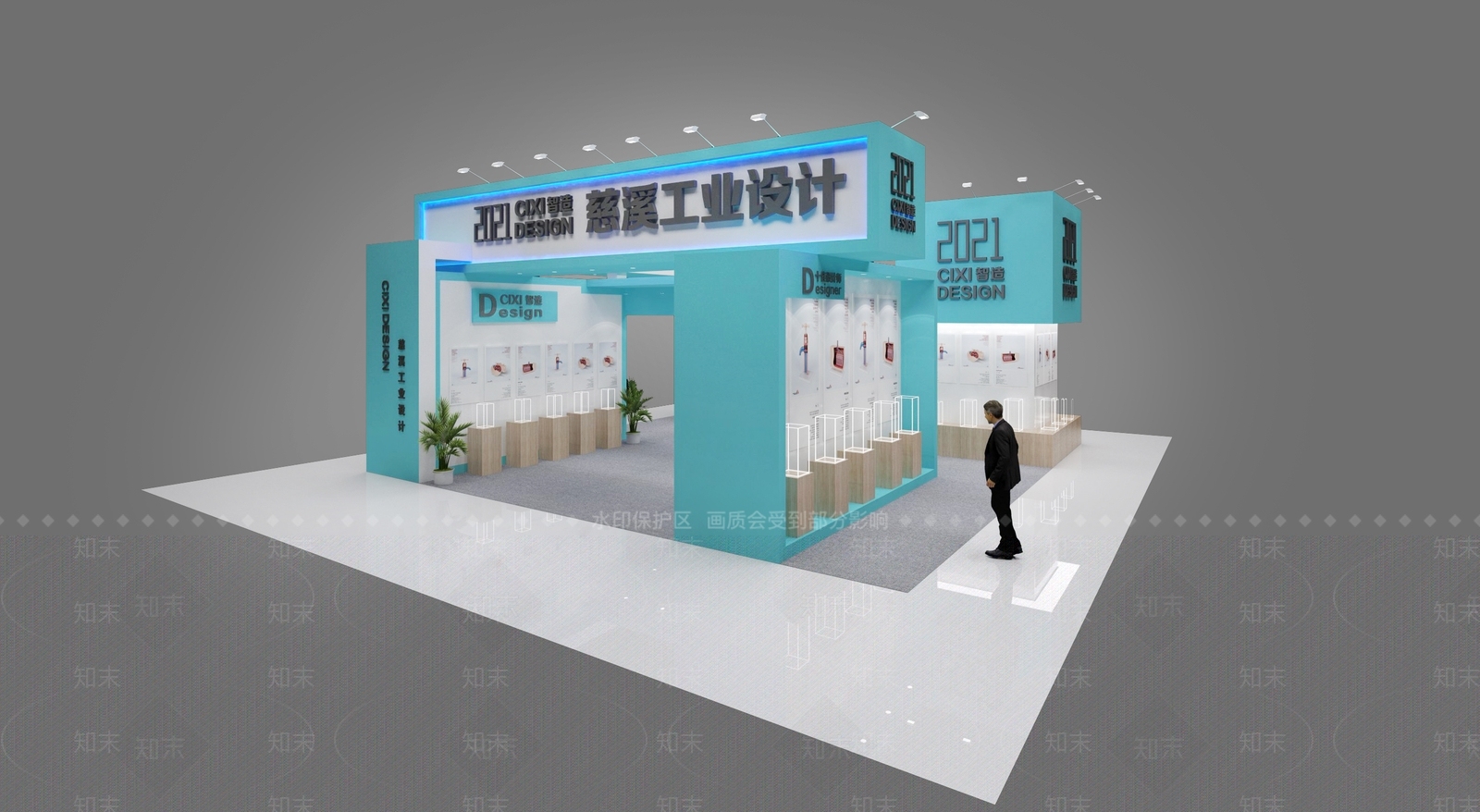 现代展厅SU模型下载【ID:290052913】