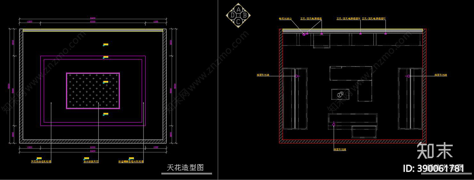 洗衣机展厅cad施工图下载【ID:390061781】