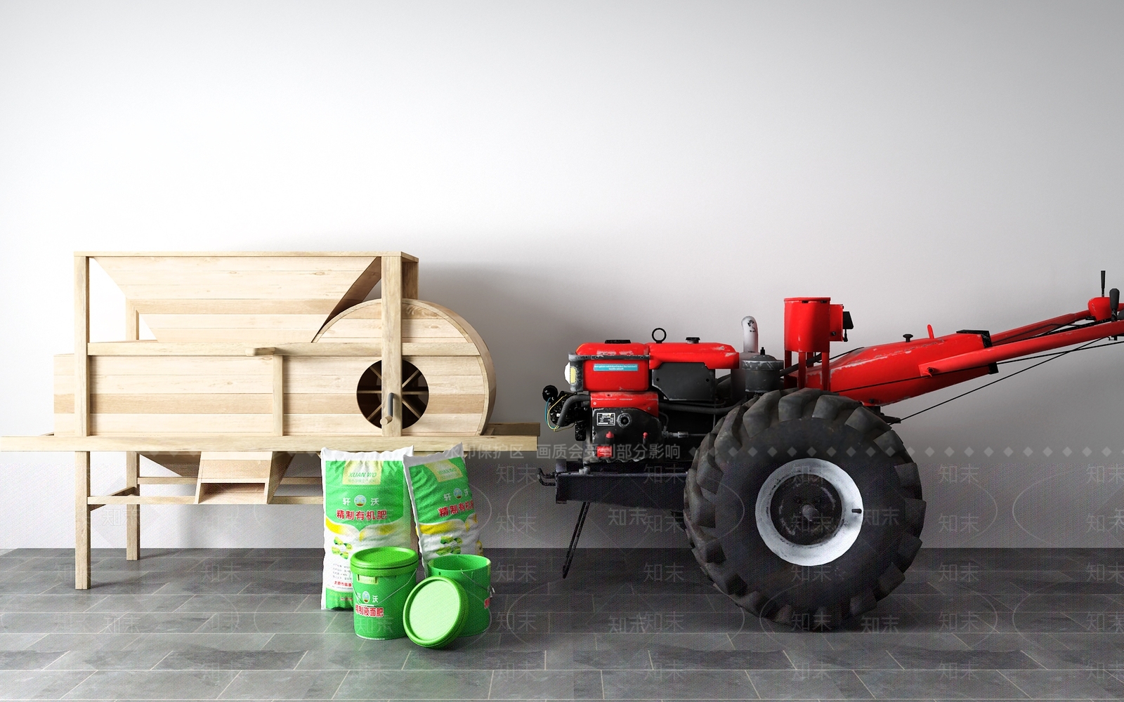 现代拖拉机3D模型下载【ID:890065865】