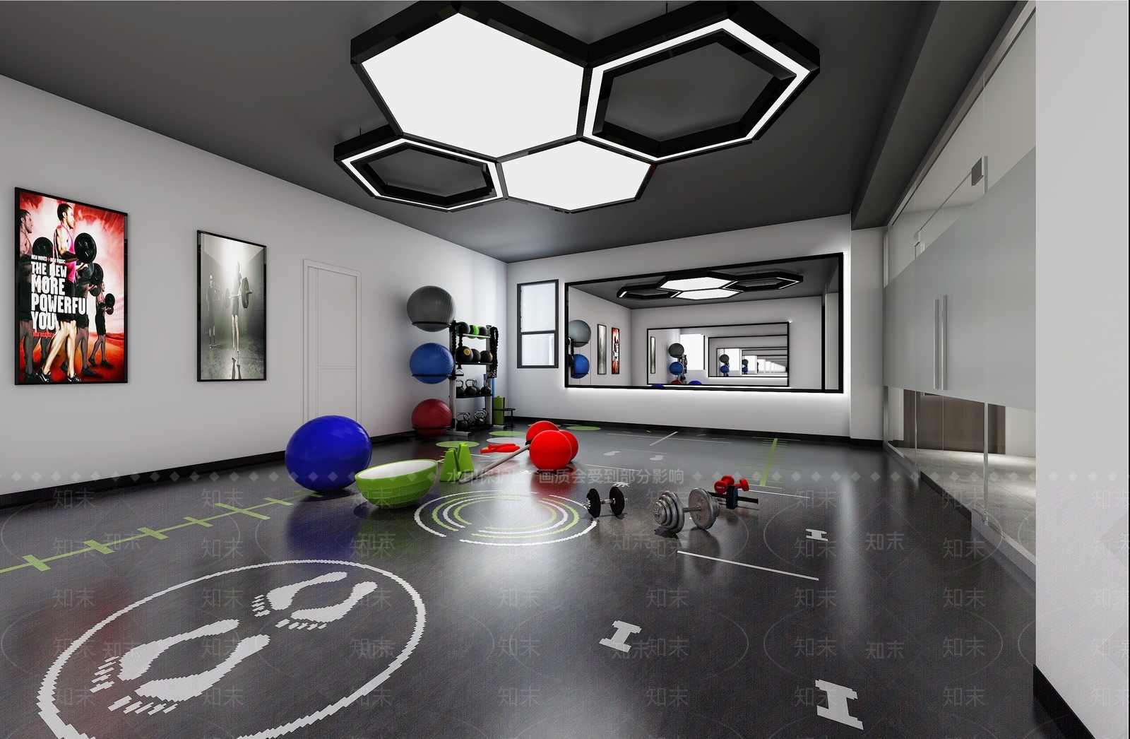 现代健身房3D模型下载【ID:390092744】