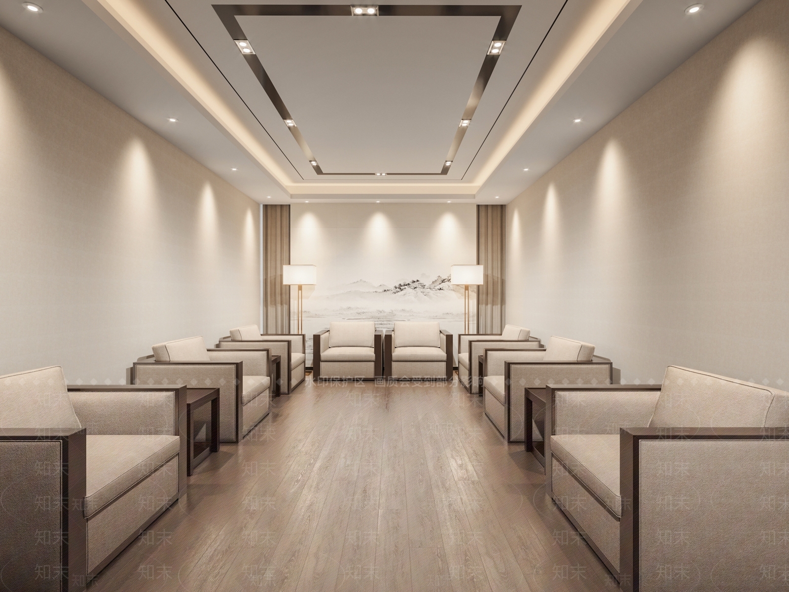 新中式接待室3D模型下载【ID:890095056】