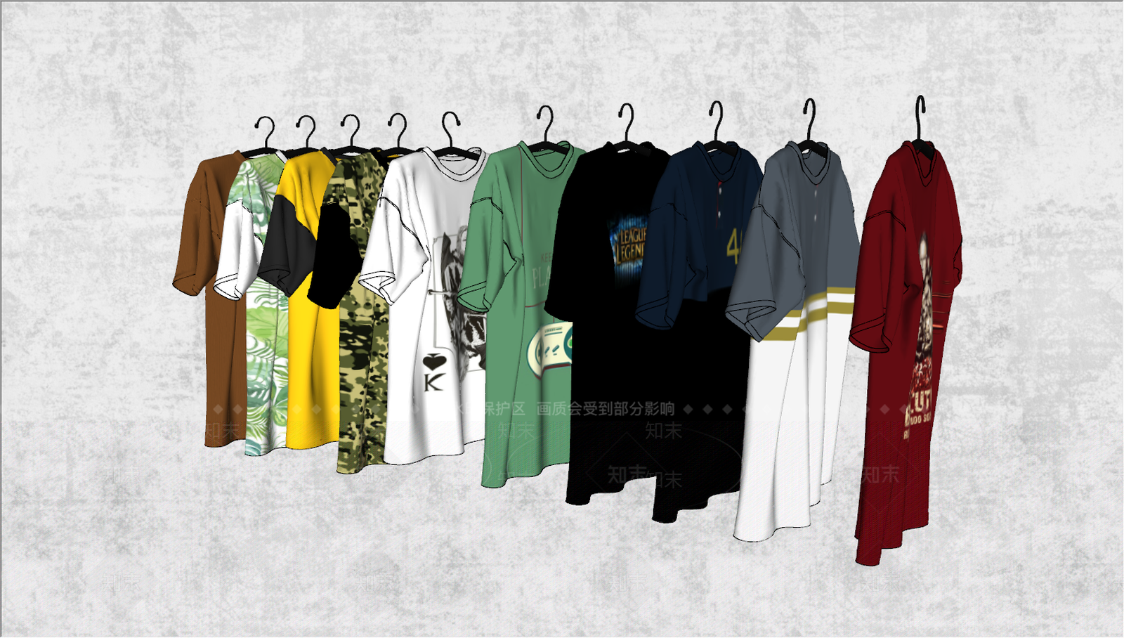 现代服装SU模型下载【ID:990098709】
