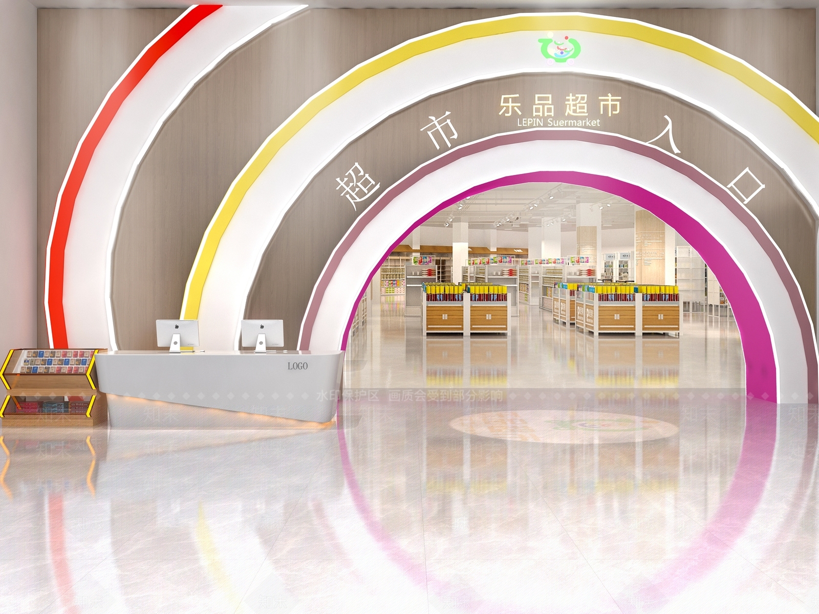 日式超市入口3D模型下载【ID:590100384】