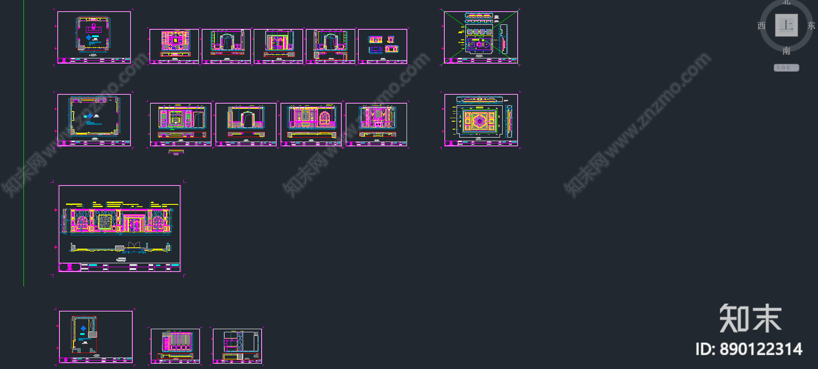 定制家居门店施工图下载【ID:890122314】