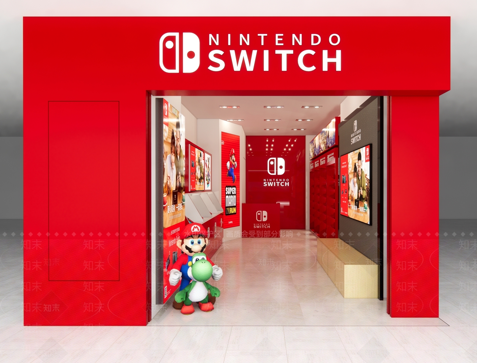 现代switch游戏专卖店SU模型下载【ID:590124455】