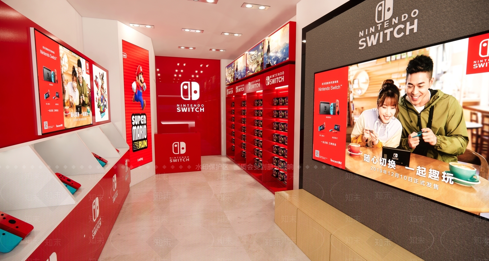 现代switch游戏专卖店SU模型下载【ID:590124455】