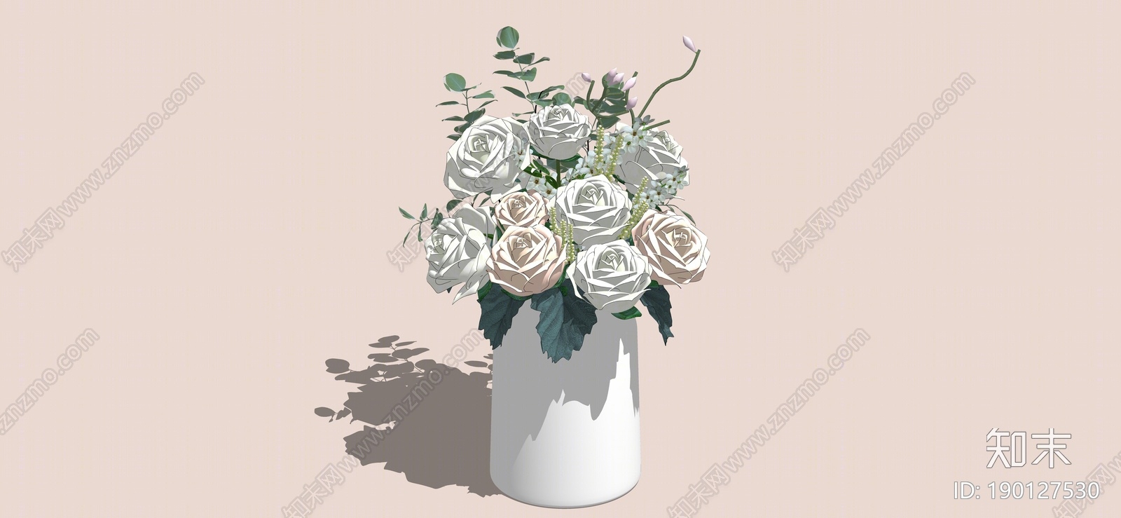现代花玫瑰花瓶花束su模型 Id 知末su模型网 现代花玫瑰花瓶花束su模型 Id 知末su模型网