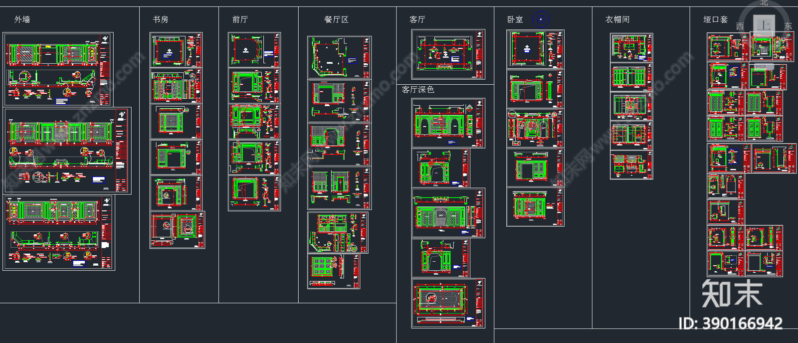 家具专卖店cad施工图下载【ID:390166942】