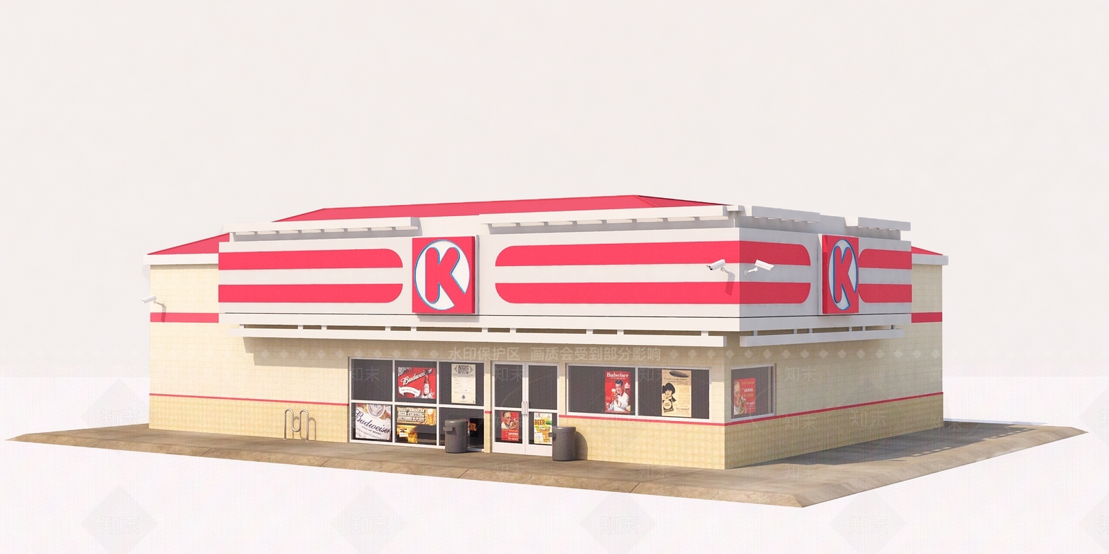 现代超市3D模型下载【ID:590171369】