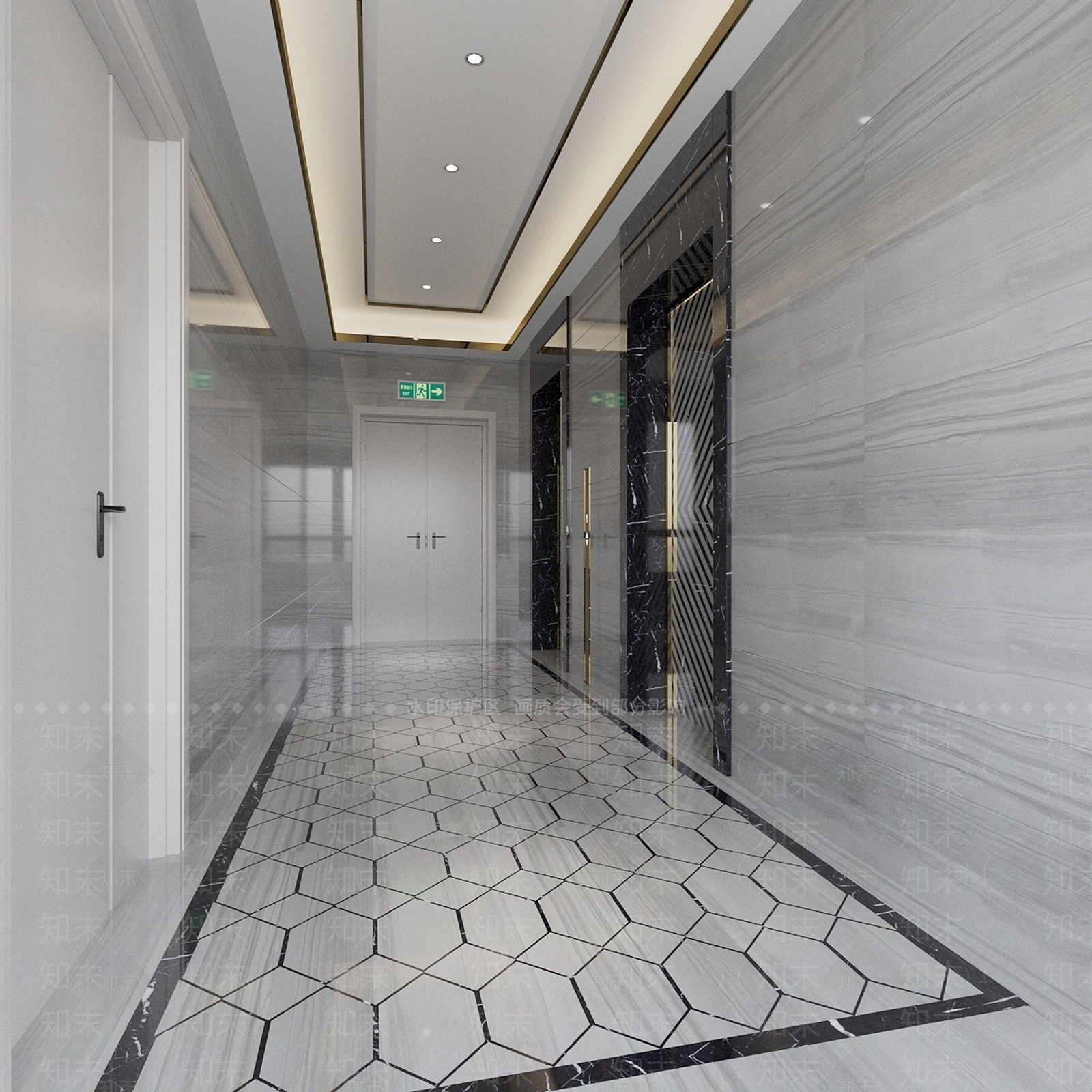现代公司电梯间3D模型下载【ID:490174041】