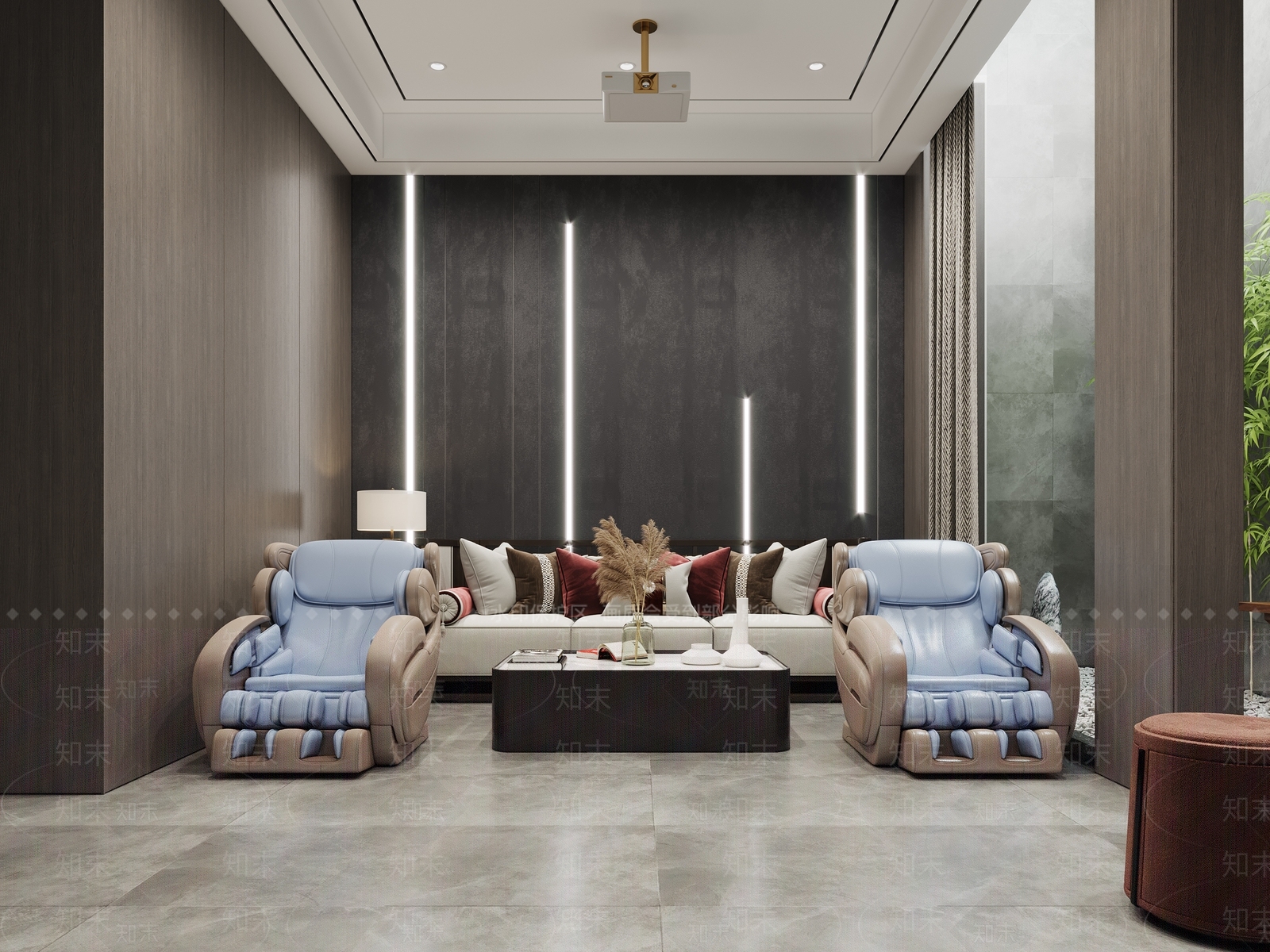 新中式家居影音室3D模型下载【ID:890174972】
