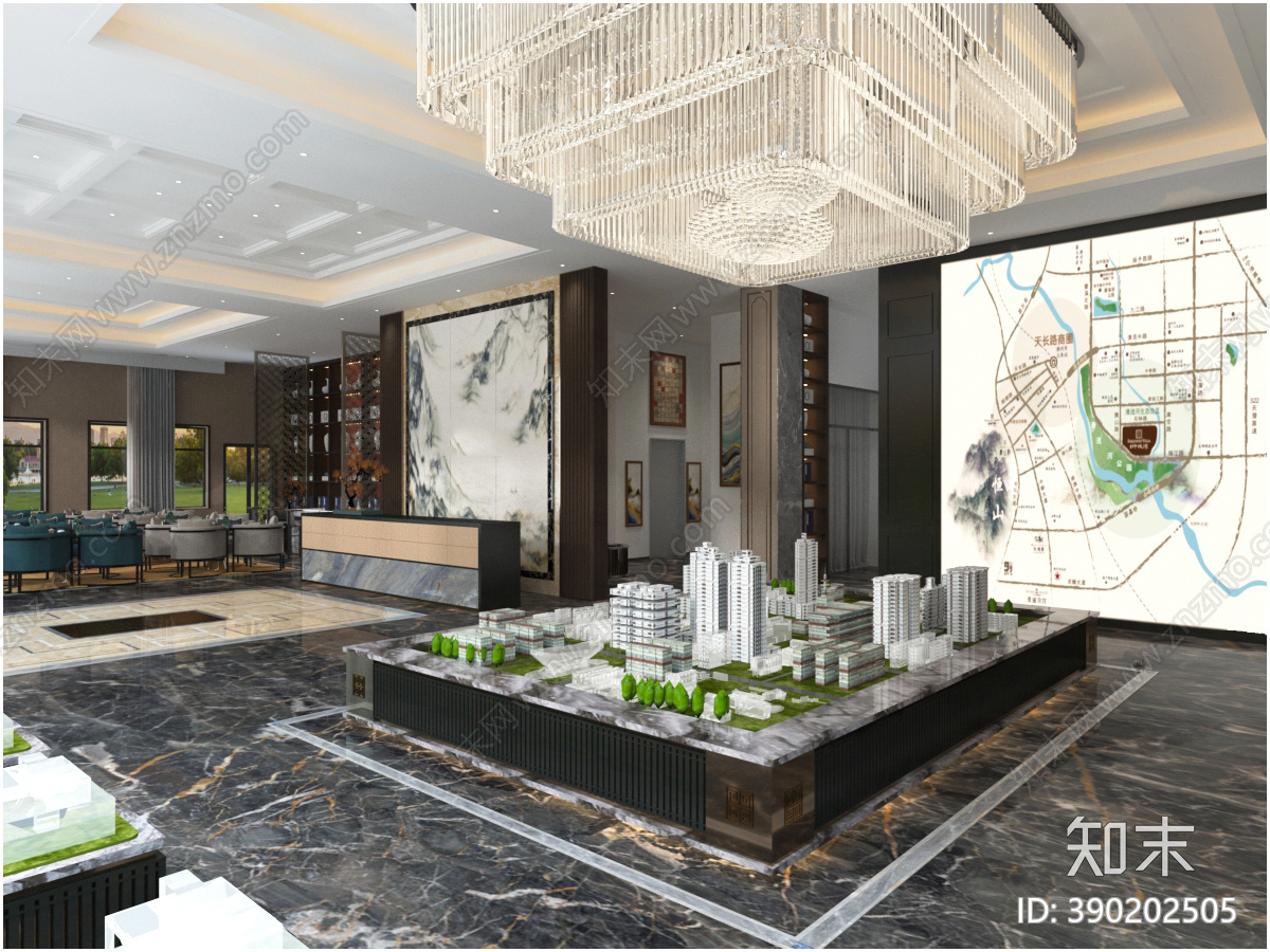 售楼部cad施工图下载【ID:390202505】