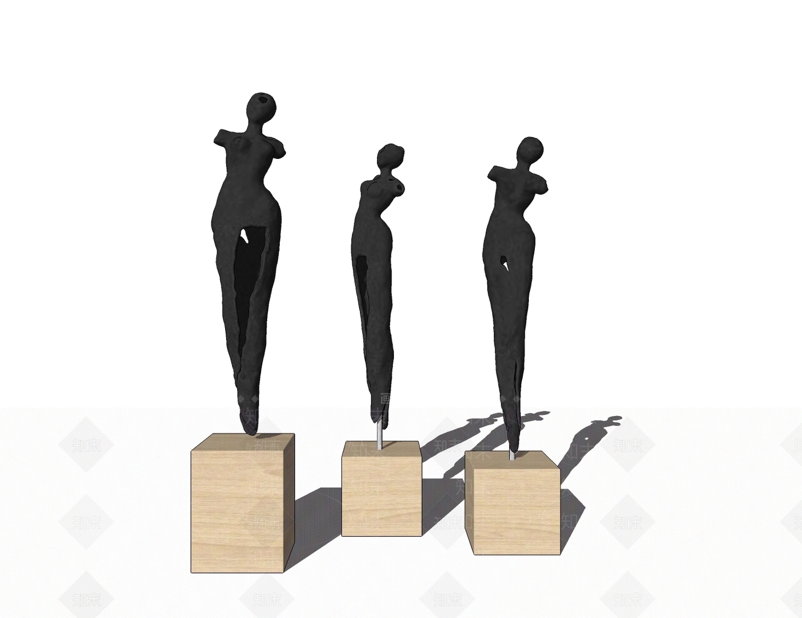 北欧女神雕塑SU模型下载【ID:690205876】