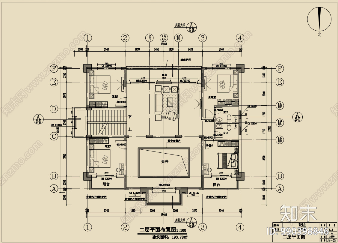 中式别墅cad施工图下载【ID:990398846】