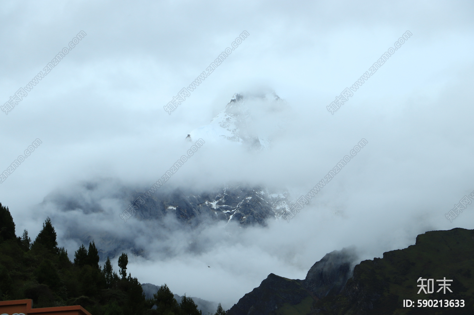 雪山风景山峰贴图下载【ID:590213633】