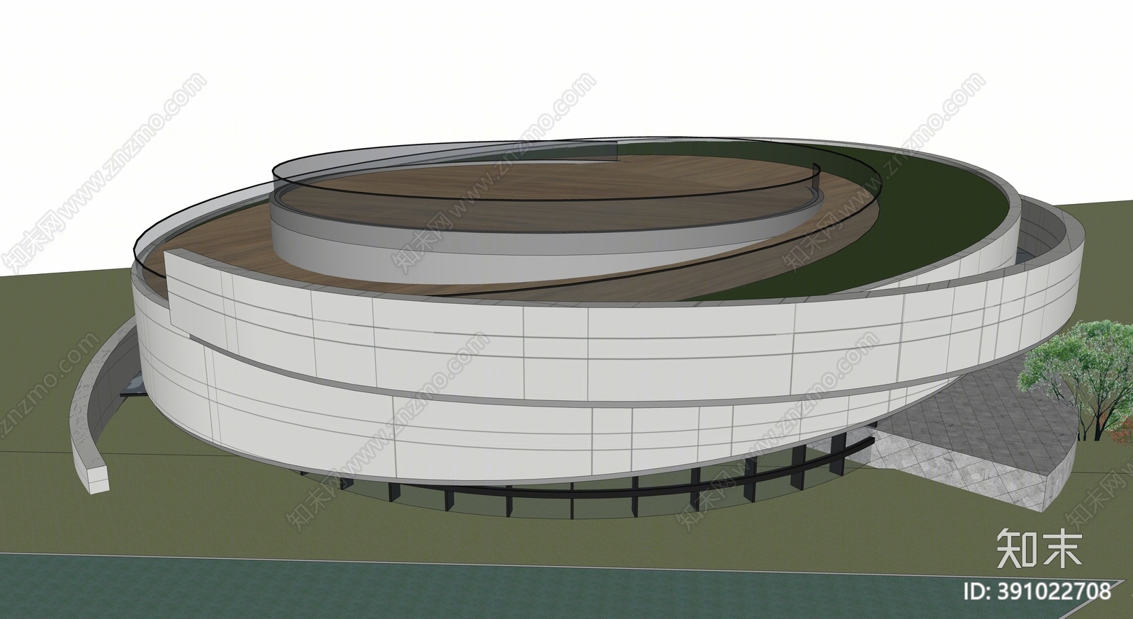 现代小公建SU模型下载【ID:391022708】