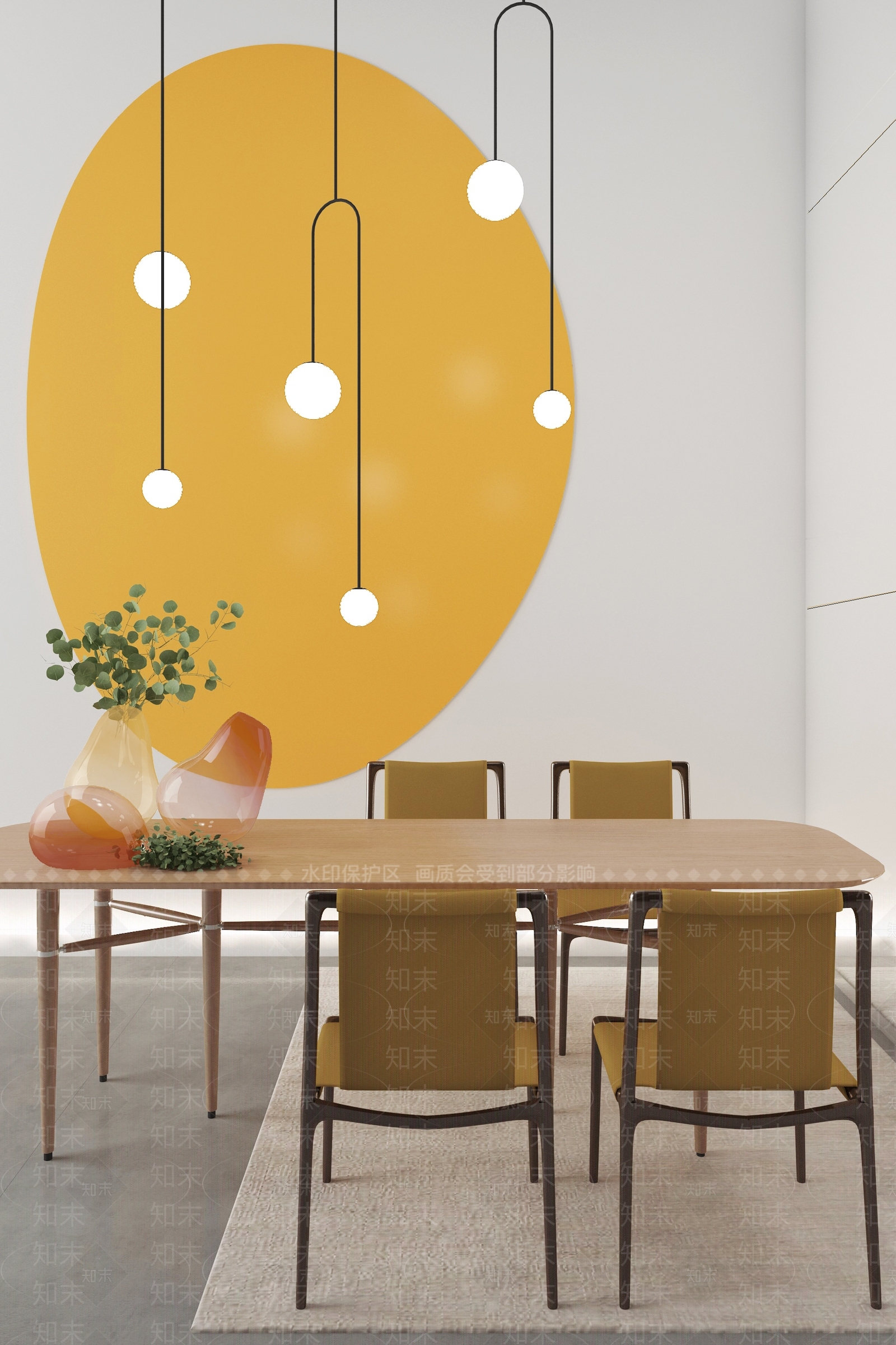 【3D悬赏模型】现代餐桌椅组合3D模型下载【ID:390392487】