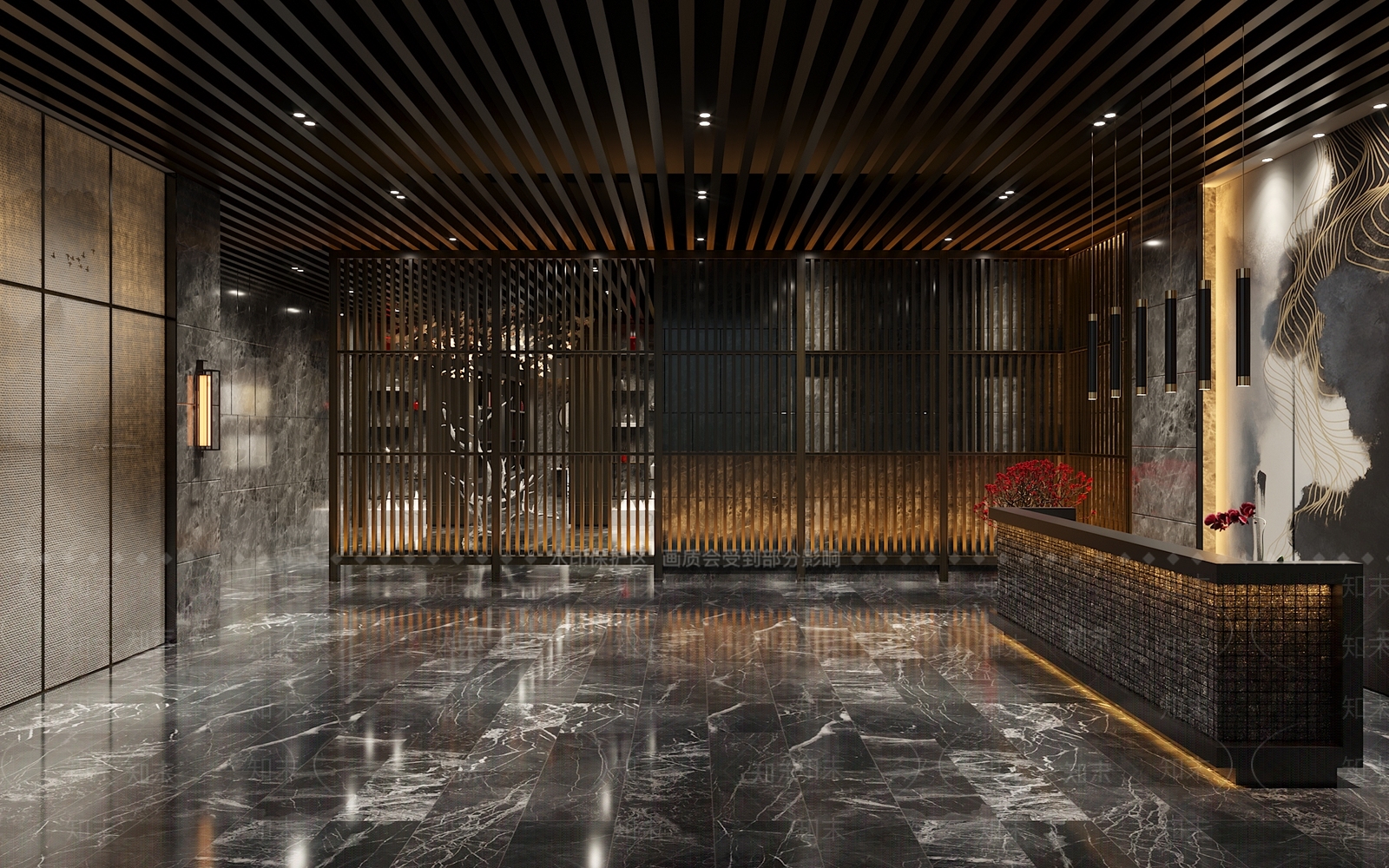 新中式足浴会所3D模型下载【ID:790287195】