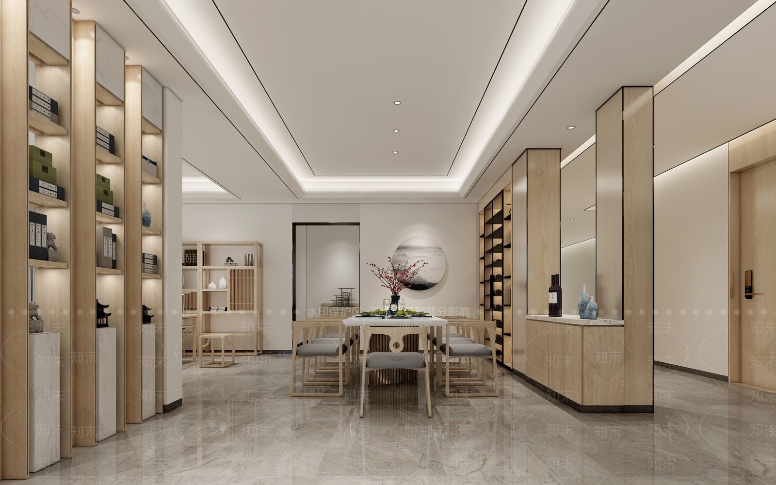 新中式民宿3D模型下载【ID:990665682】
