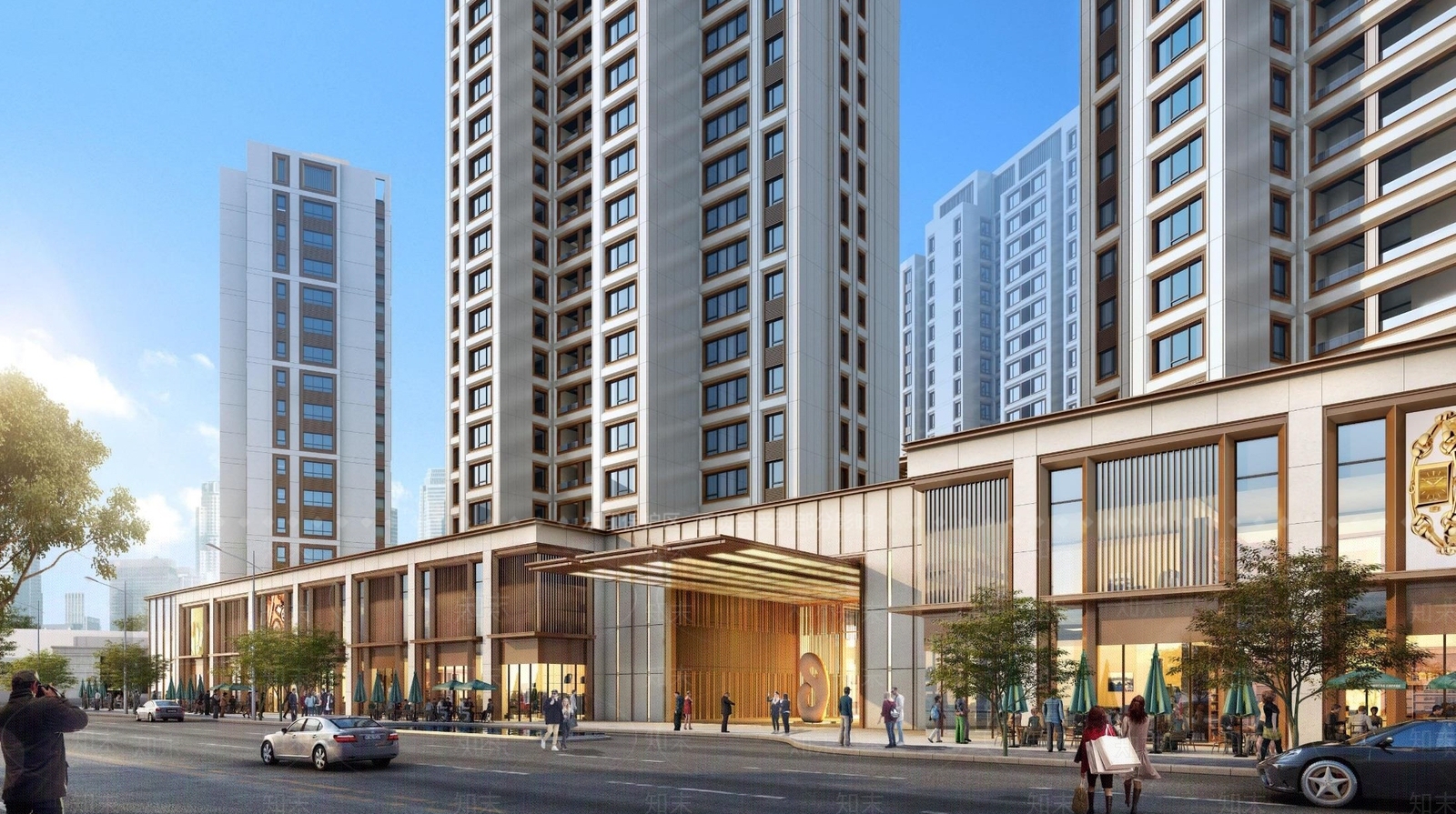 现代高层住宅SU模型下载【ID:290316793】