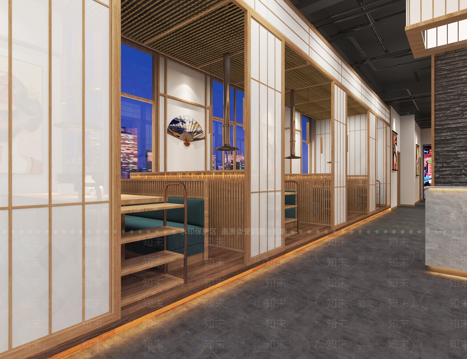 日式火锅店3D模型下载【ID:390334227】