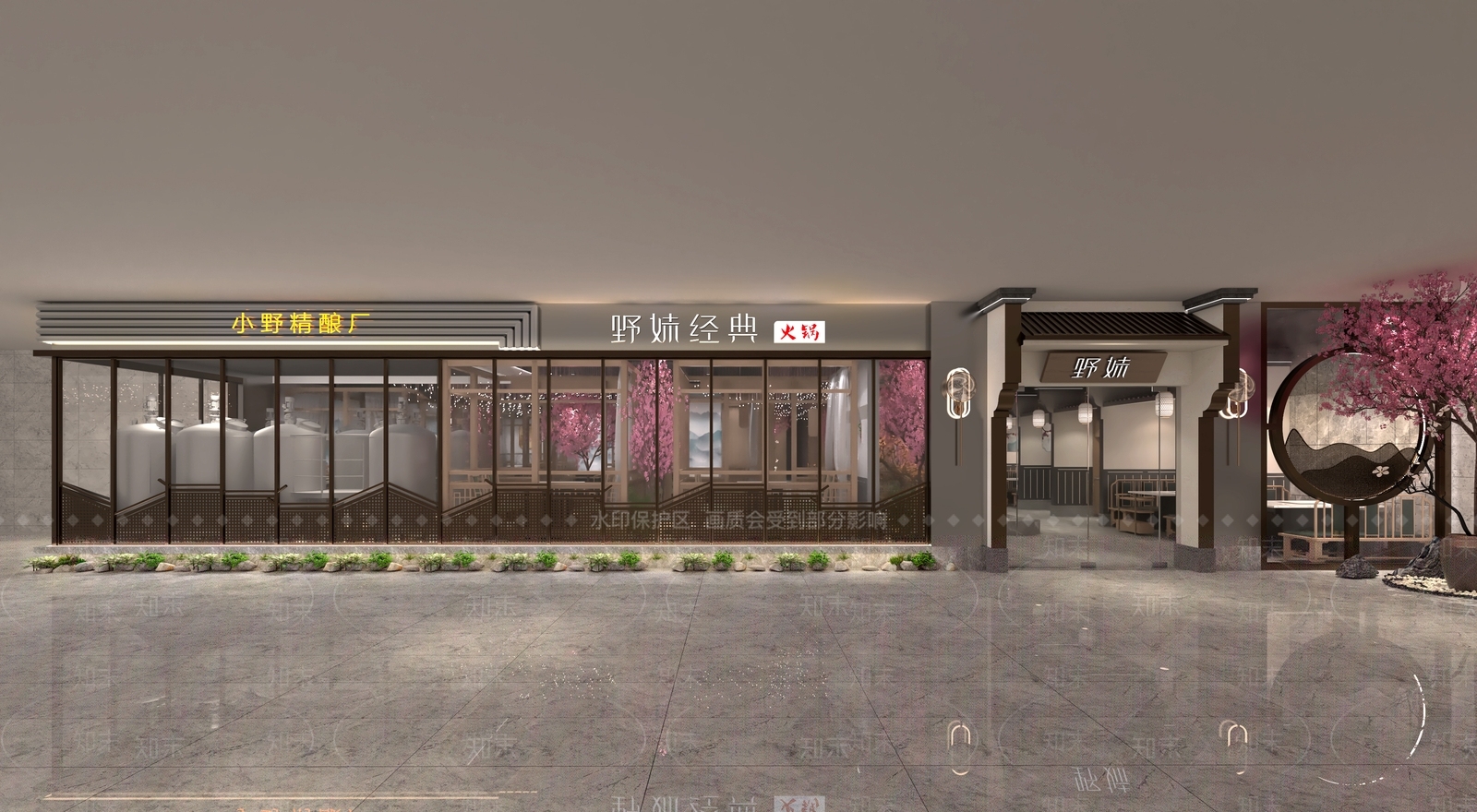 新中式火锅店3D模型下载【ID:390392203】