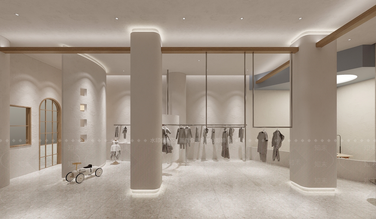 现代服装鞋店3D模型下载【ID:390399214】