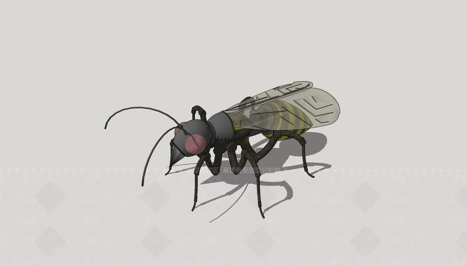 现代飞行类动物SU模型下载【ID:790432430】