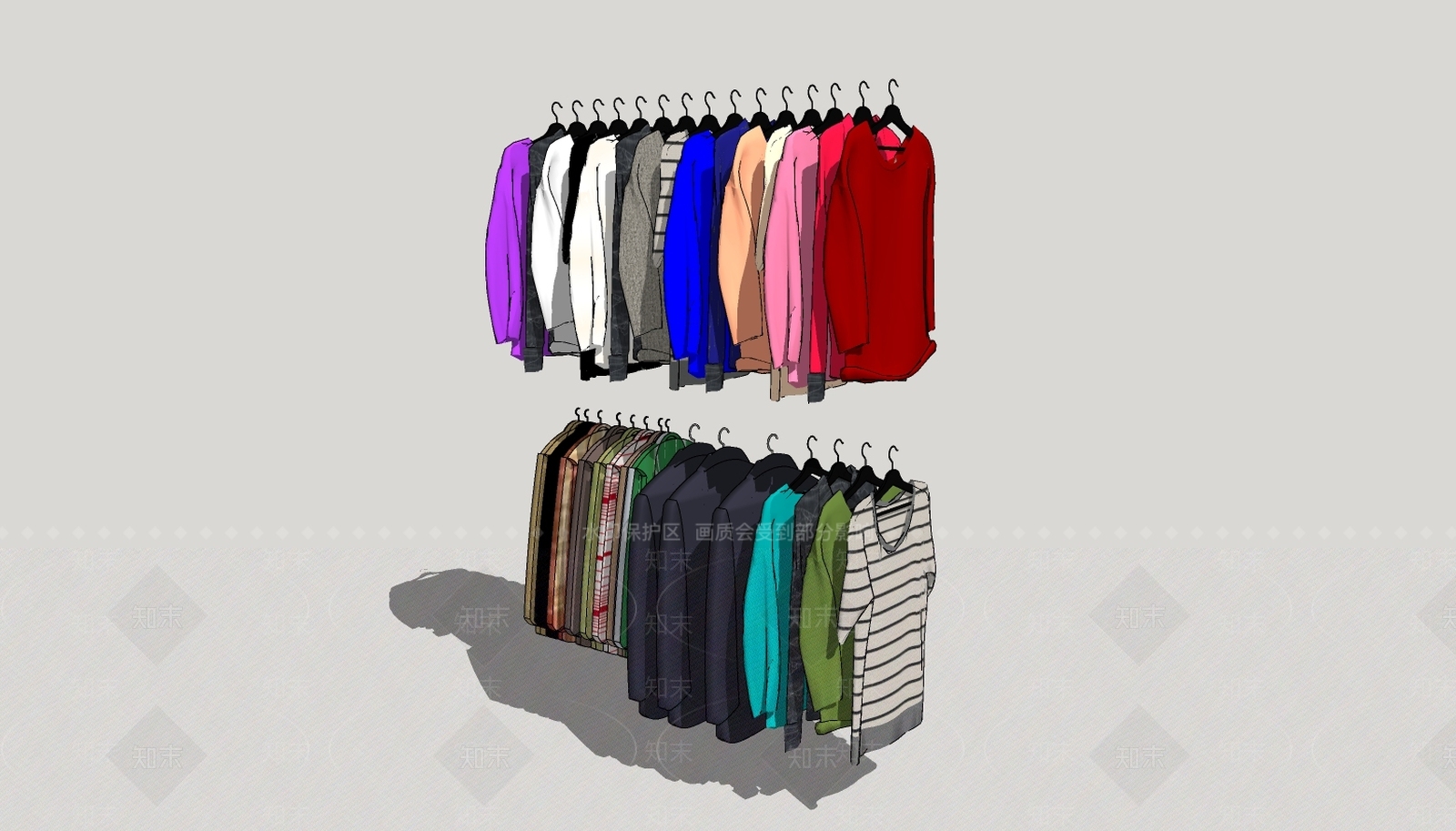 现代服装SU模型下载【ID:990434718】