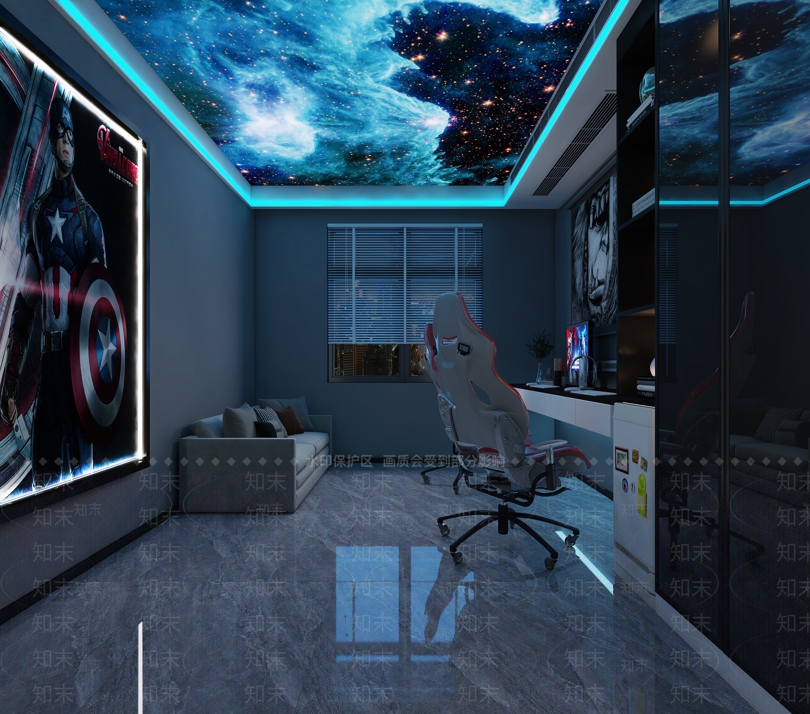 现代电竞房3D模型下载【ID:590434615】