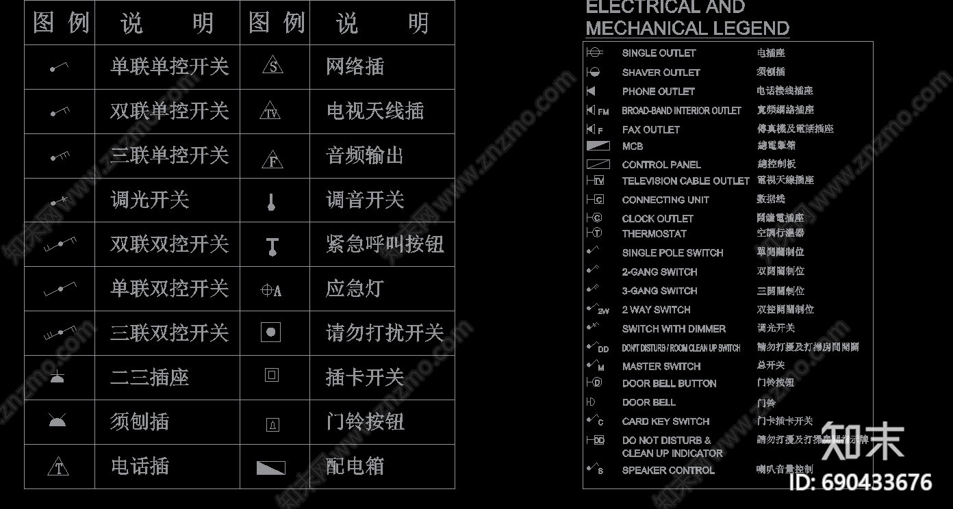 插座施工图下载【ID:690433676】