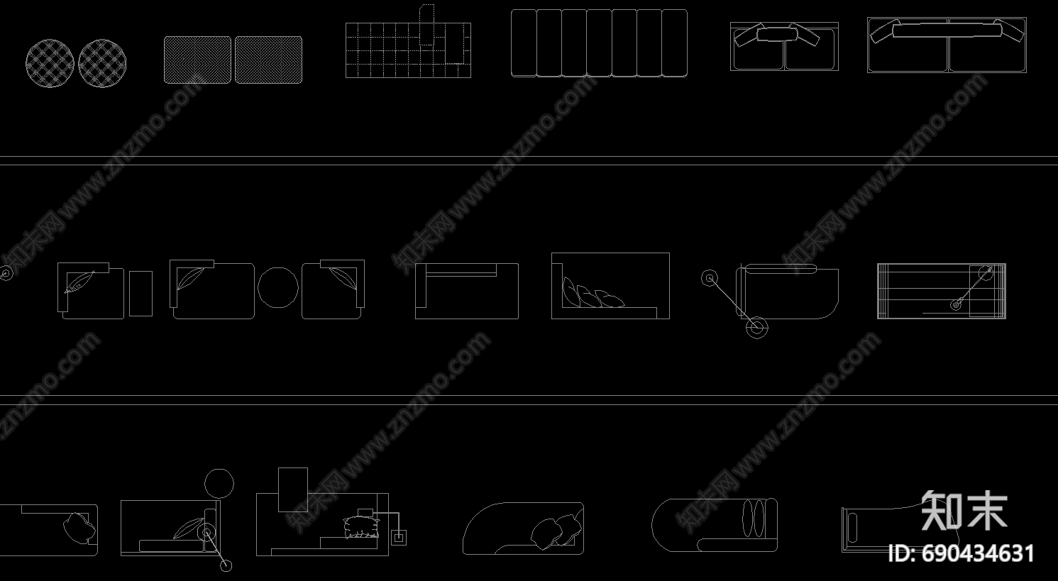 凳子施工图下载【ID:690434631】