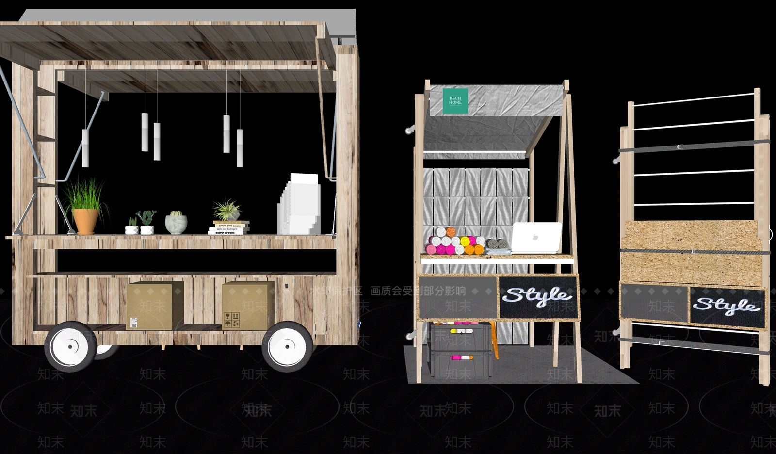 北欧推车SU模型下载【ID:890443304】