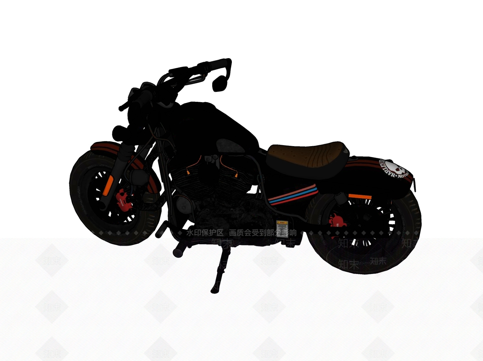现代摩托车SU模型下载【ID:990467163】